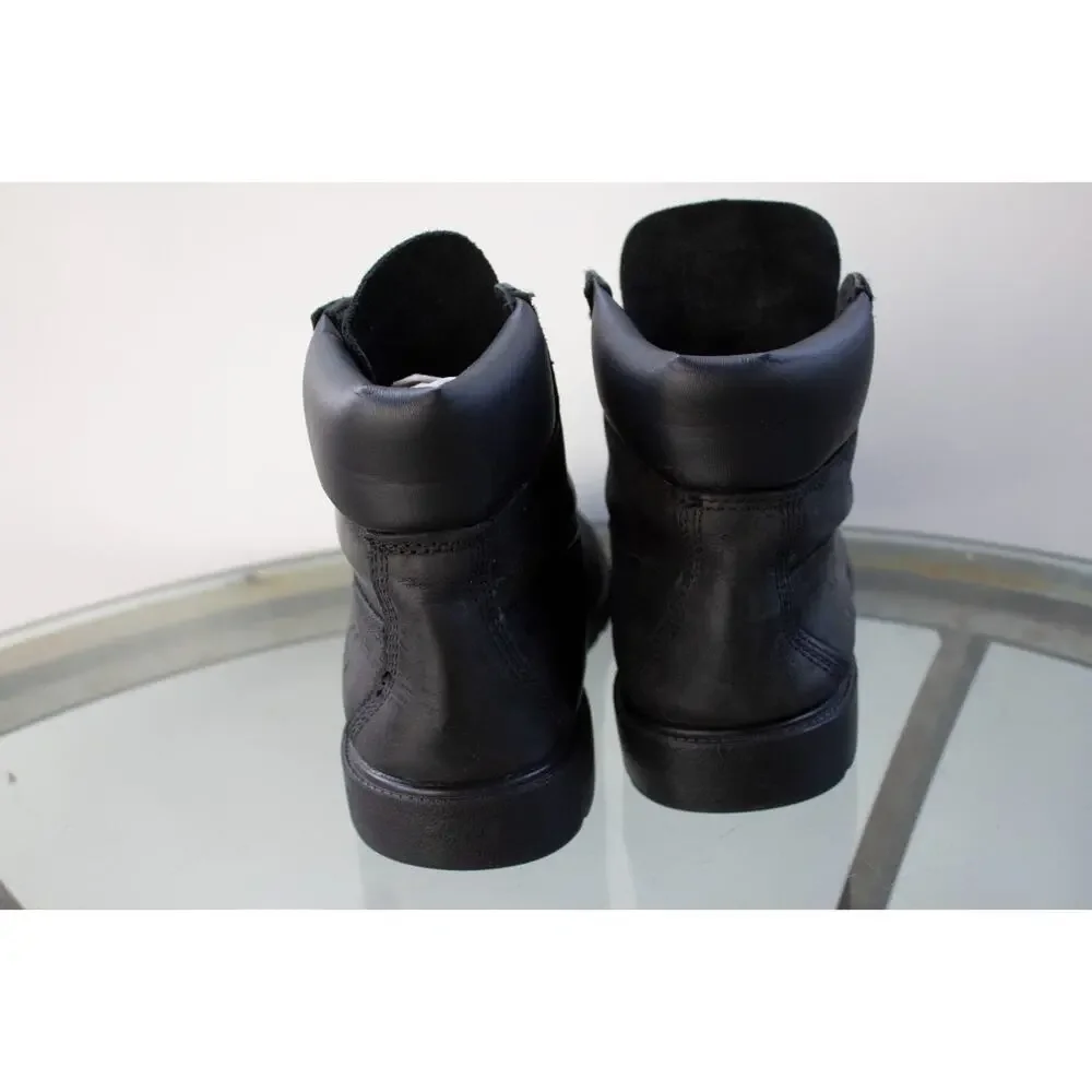 Timberland Junior 6-Inch Premium Waterproof Boot Black Leather 10910 Big Boy 7